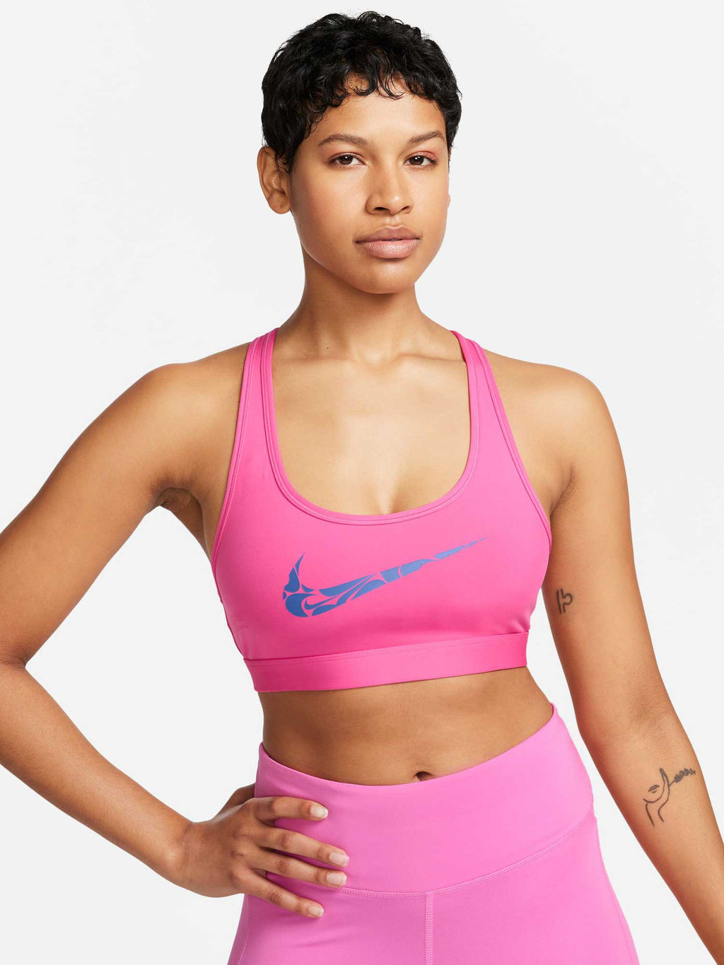 NIKE Спортен сутиен W NK SWSH LS HBR BRA