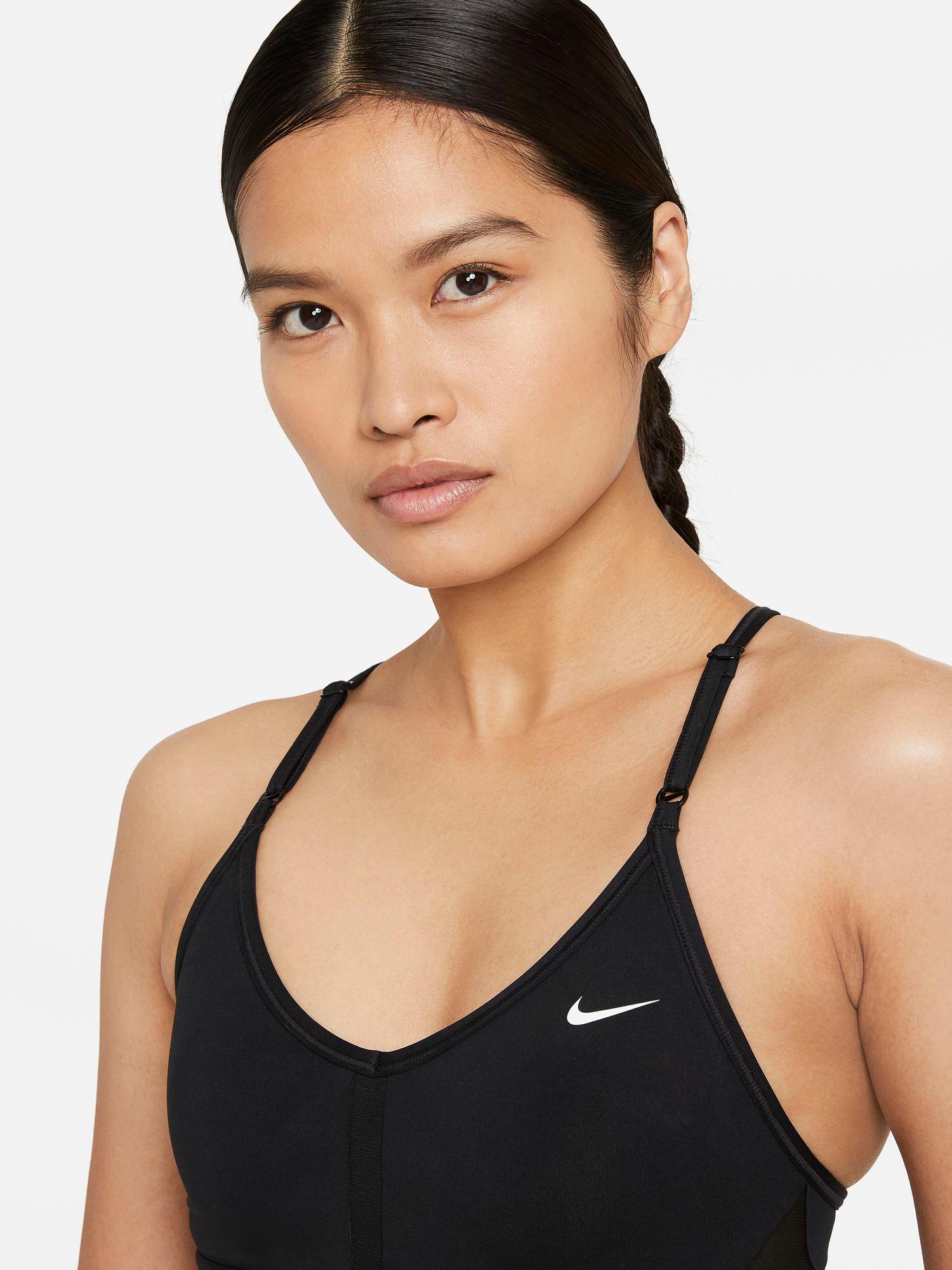 NIKE Спортен сутиен W NK INDY V-NECK BRA