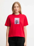 Calvin Klein Jeans Тениска BOXED FLOWER BOXY TEE