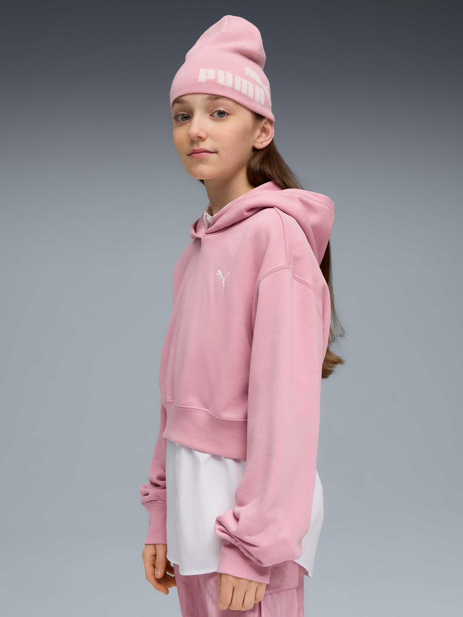 PUMA Суитшърт WARDROBE ESS Short Length Hoodie TR G