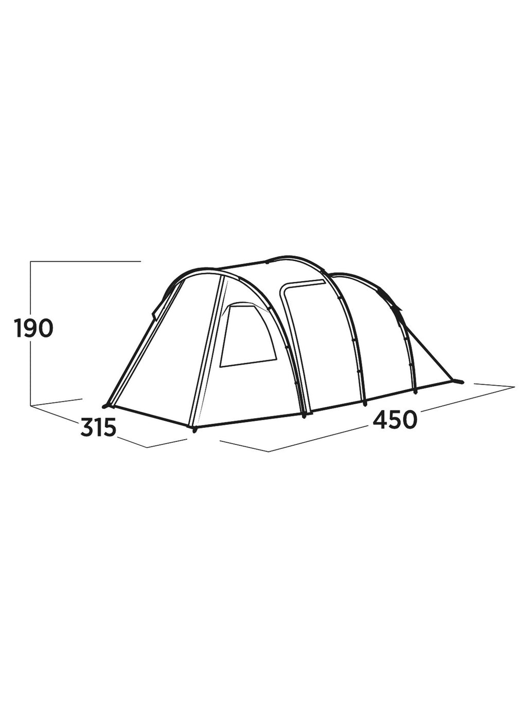 EASY CAMP Петместна палатка Hidra 5