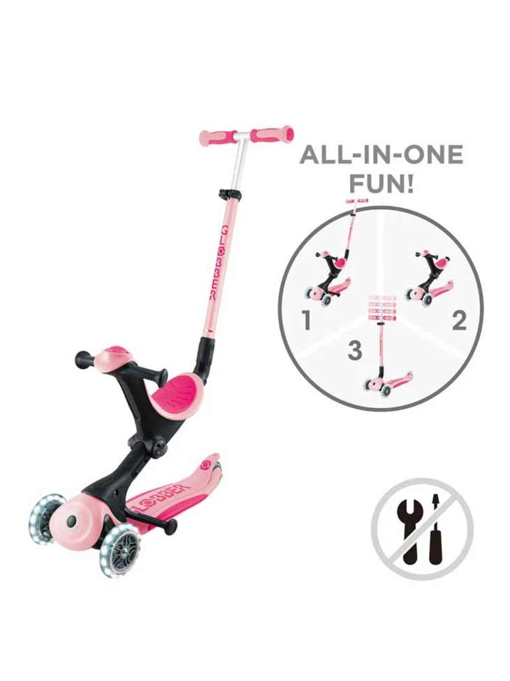 GLOBBER Тротинетка с родителски контрол GO UP DELUXE LIGHT