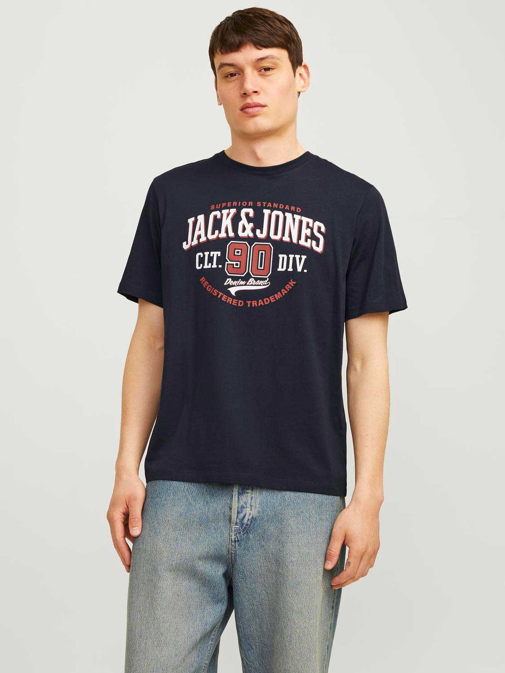 JACK & JONES Тениска JJELOGO TEE SS O-NECK 2 COL AW24 SN