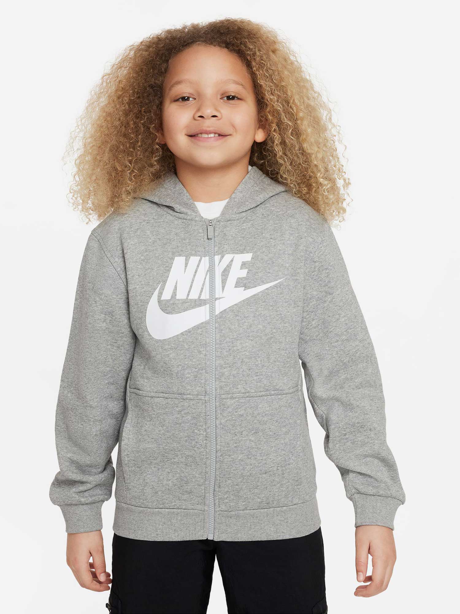 NIKE Суитшърт K NSW CLUB FLC HD FZ LS HBR