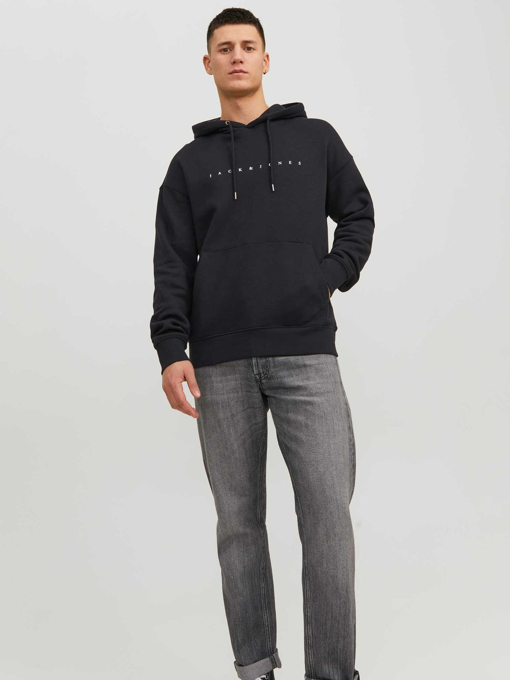 JACK & JONES Суитшърт JJESTAR JJ SWEAT HOOD NOOS