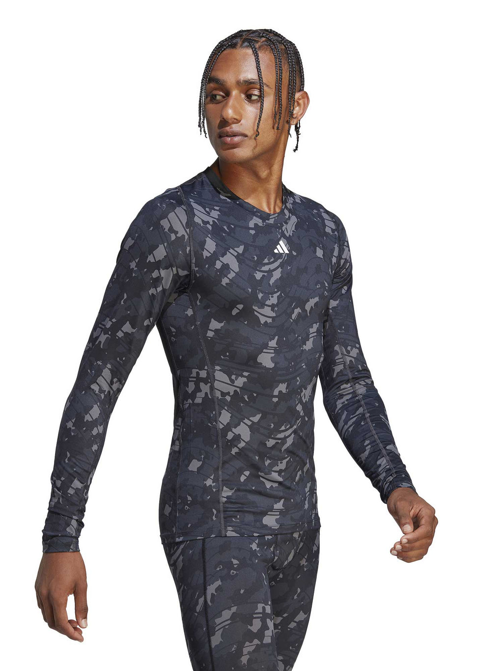 ADIDAS PERFORMANCE Блуза Techfit Allover Print Training