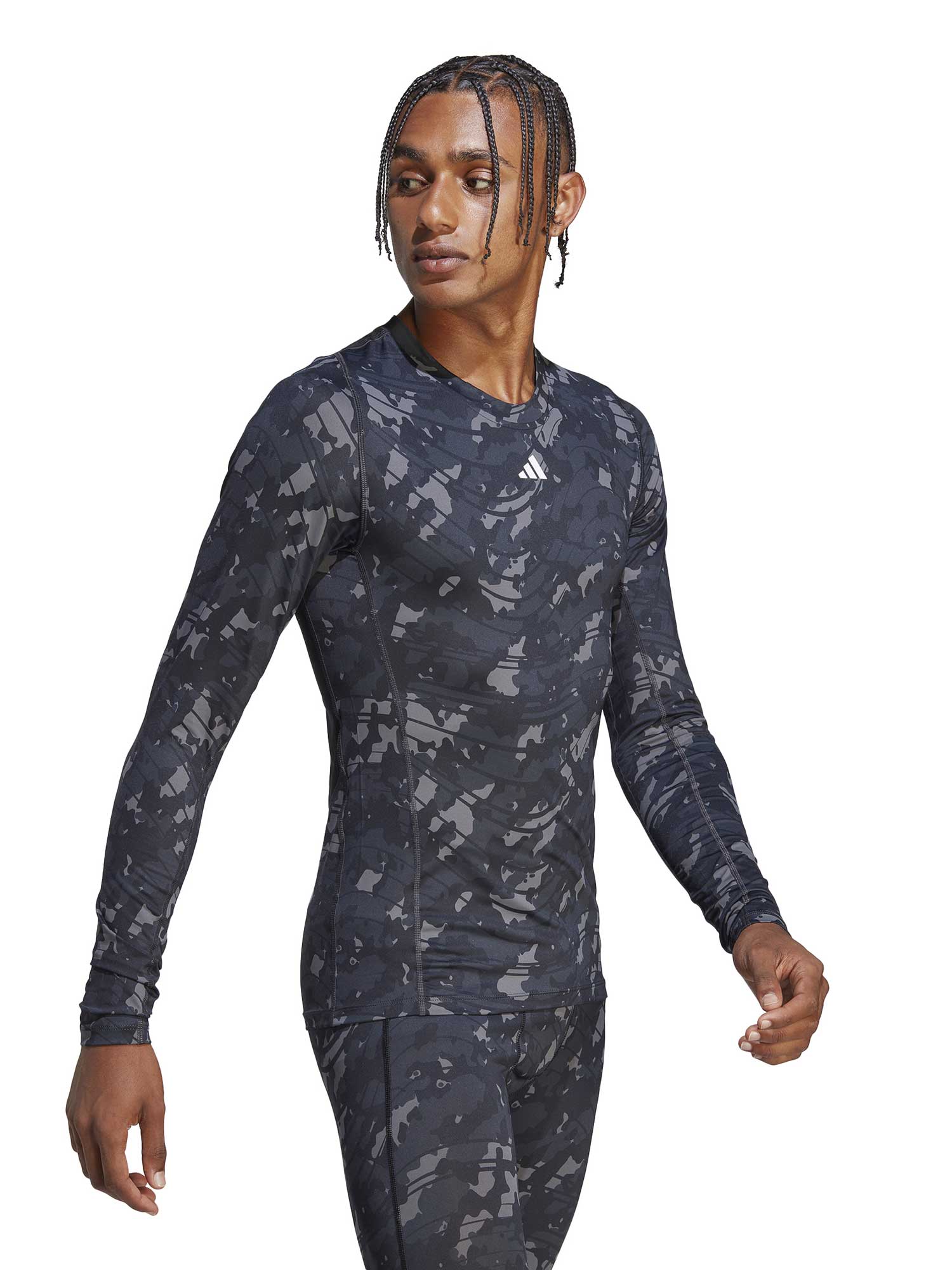 ADIDAS PERFORMANCE Блуза Techfit Allover Print Training