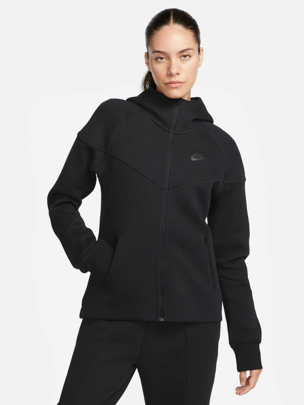 NIKE Суитшърт W NSW TCH FLC WR FZ HDY