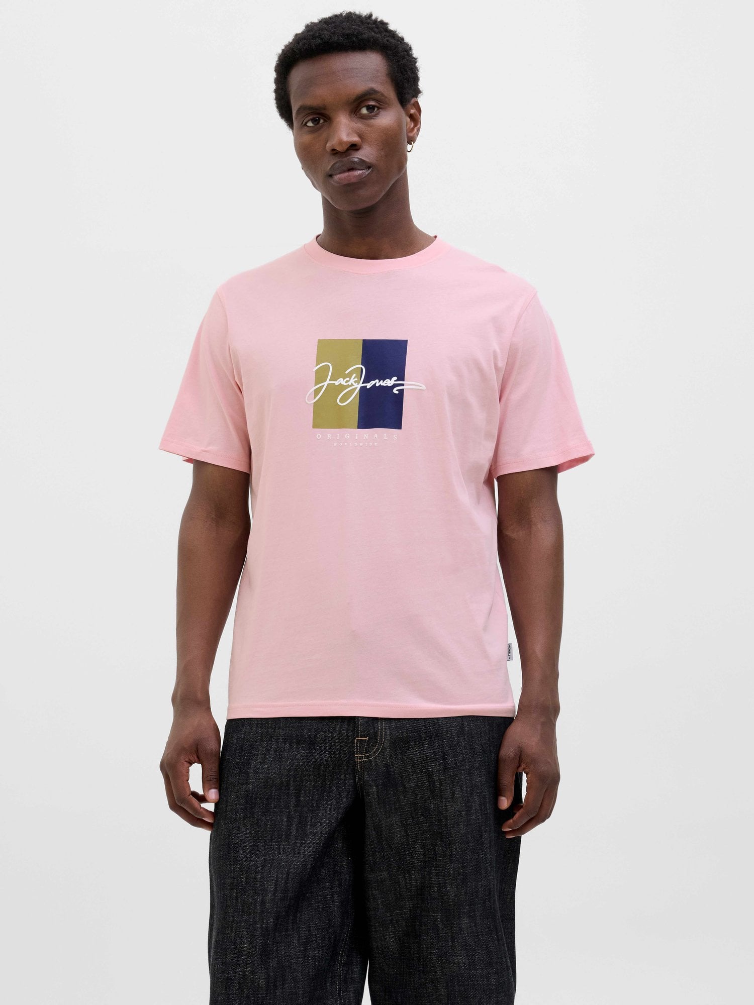 JACK & JONES Тениска JORFREDERIKSBERG BOX SCRIPT TEE SS CN LN