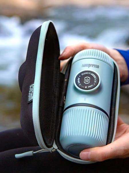 WACACO Кафемашина Nanopresso Classic + калъф, Arctic Blue