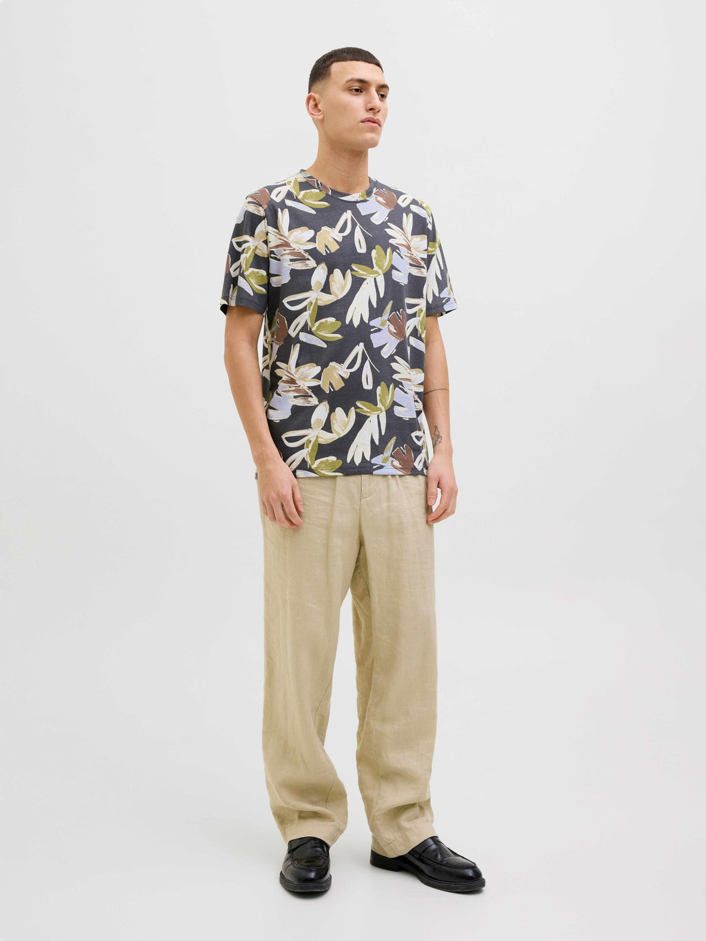 JACK & JONES Тениска JORVARENNA AOP TEE SS CREW NECK