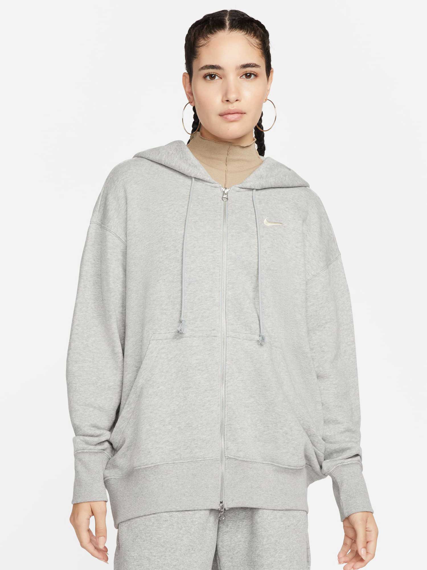 NIKE Суитшърт W NSW PHNX FLC FZ OS HOODIE