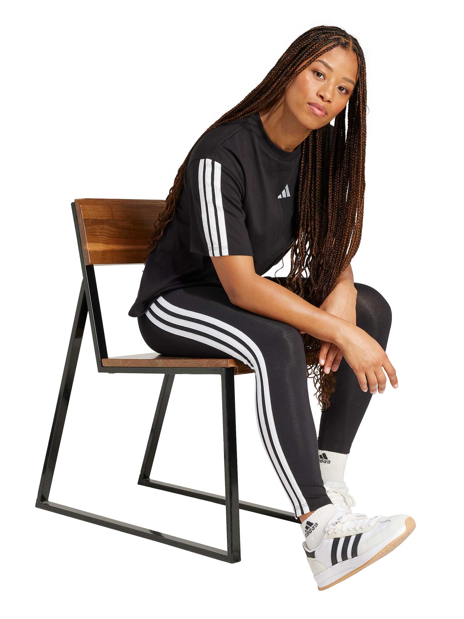 ADIDAS SPORTSWEAR Клин Essentials 3-Stripes Cotton Leggings
