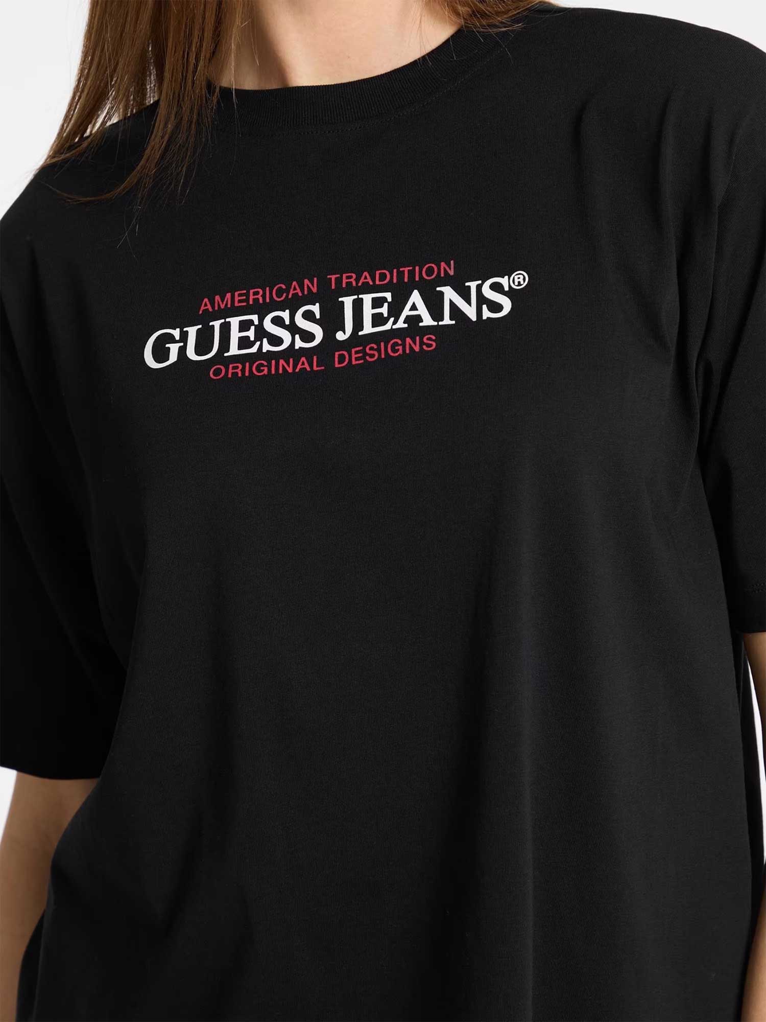 GUESS JEANS Тениска GJ SS CN OS AMERICAN TR TEE