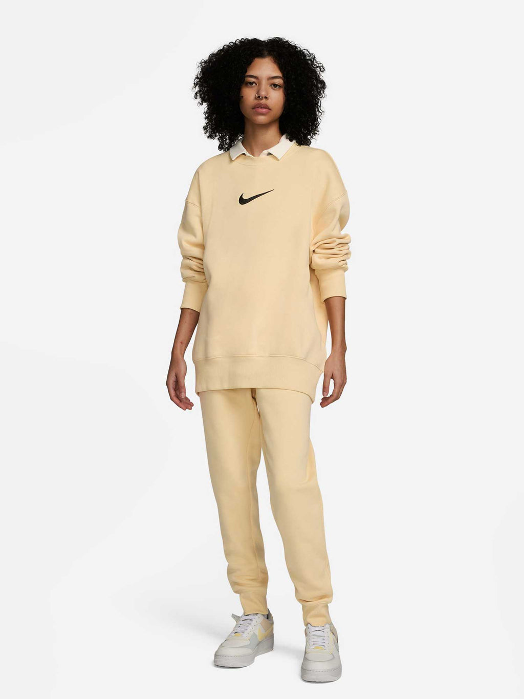 NIKE Блуза W FLC OS CREW MS