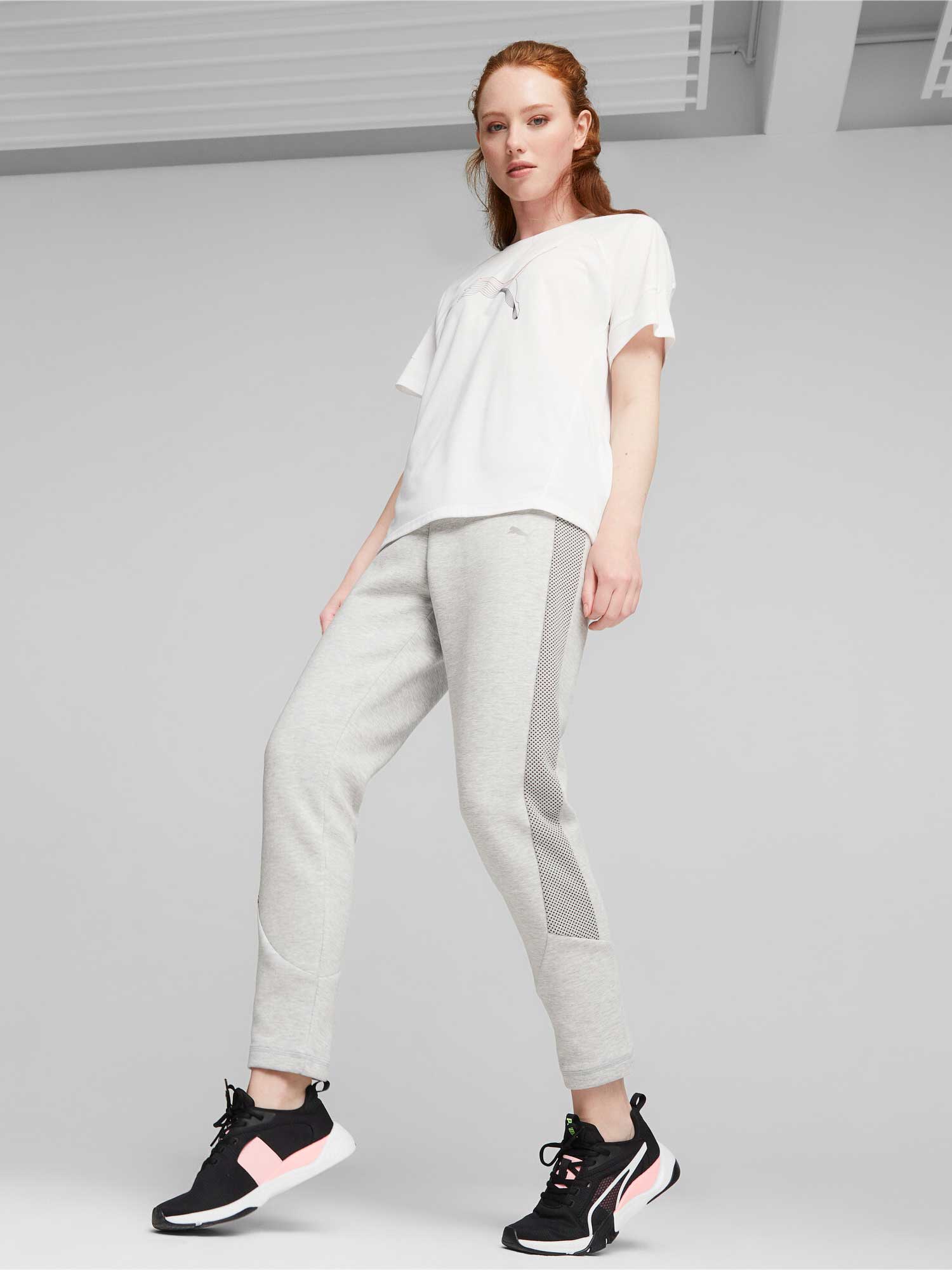 PUMA Спортно долнище EVOSTRIPE High-Waist Pants