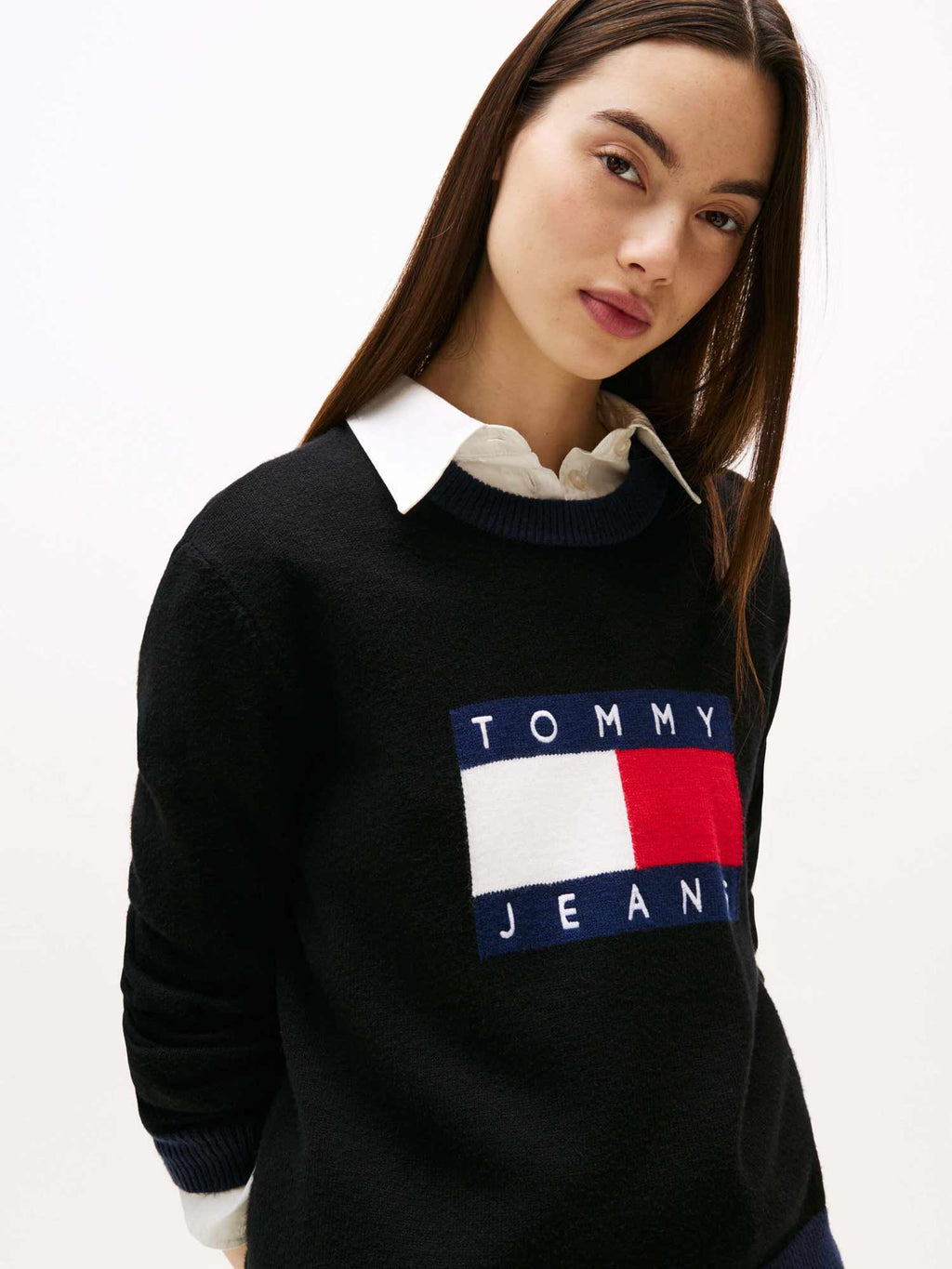 TOMMY JEANS Блуза TJW CLRBLCKFLAG SWEATER EXT