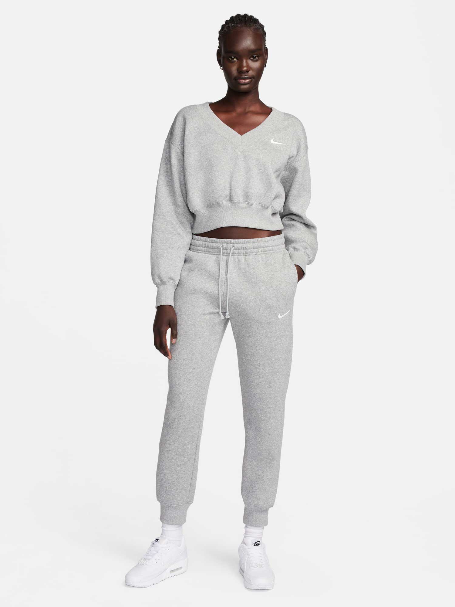 NIKE Спортно долнище W NSW PHNX FLC MR PANT STD