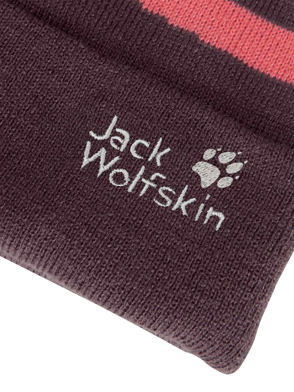 JACK WOLFSKIN Шапка STRIPY POMPOM BEANIE K