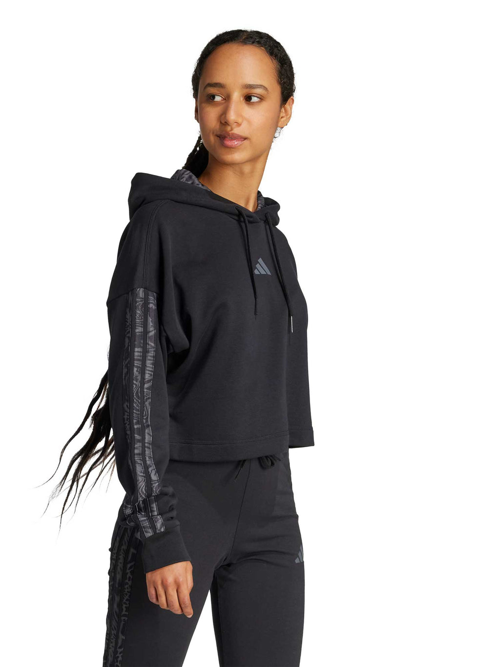 ADIDAS SPORTSWEAR Суитшърт Essentials 3-Stripes Print French Terry