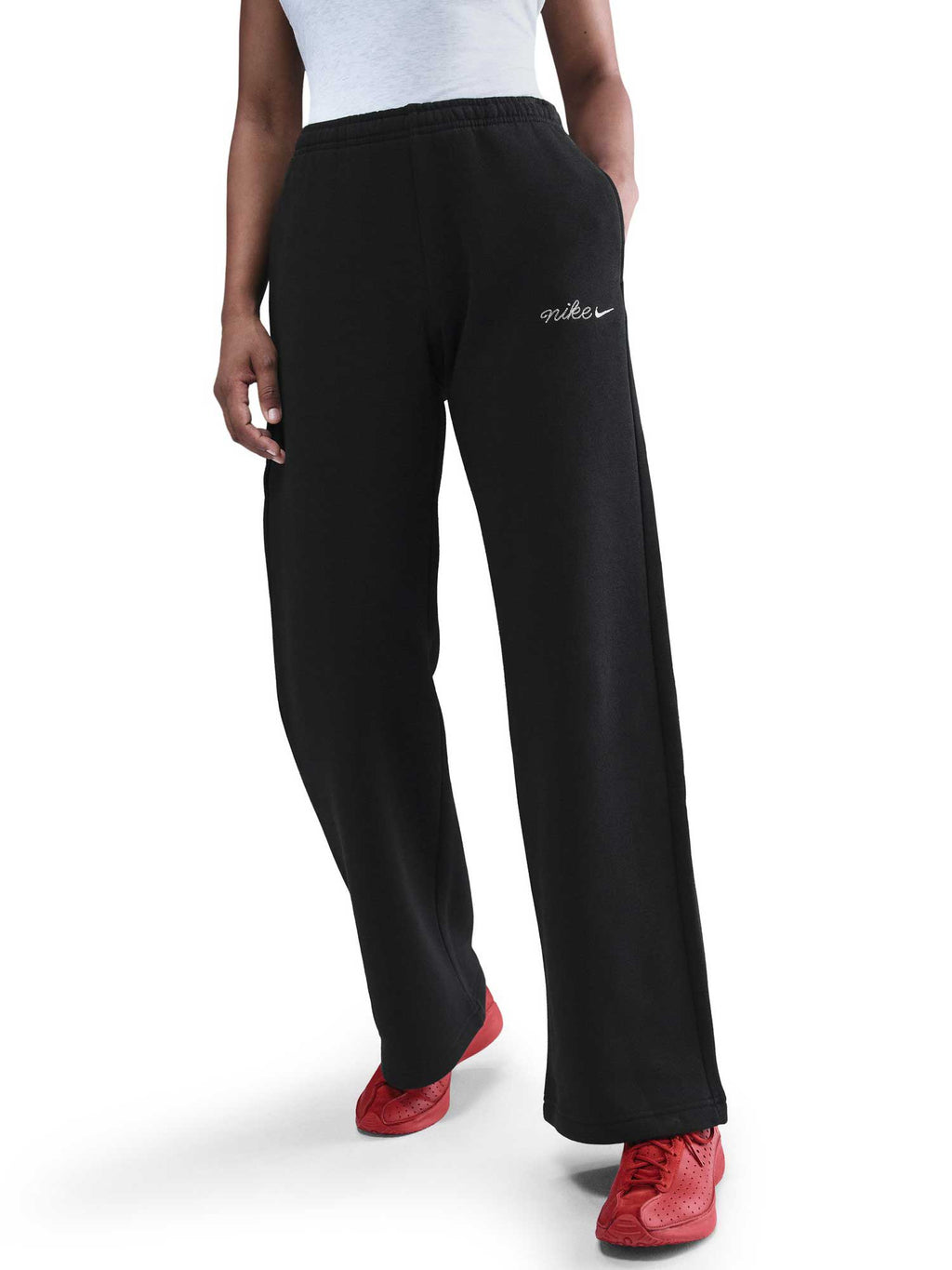 NIKE Спортно долнище W NSW PHNX FLC STRGHT LEG PNT