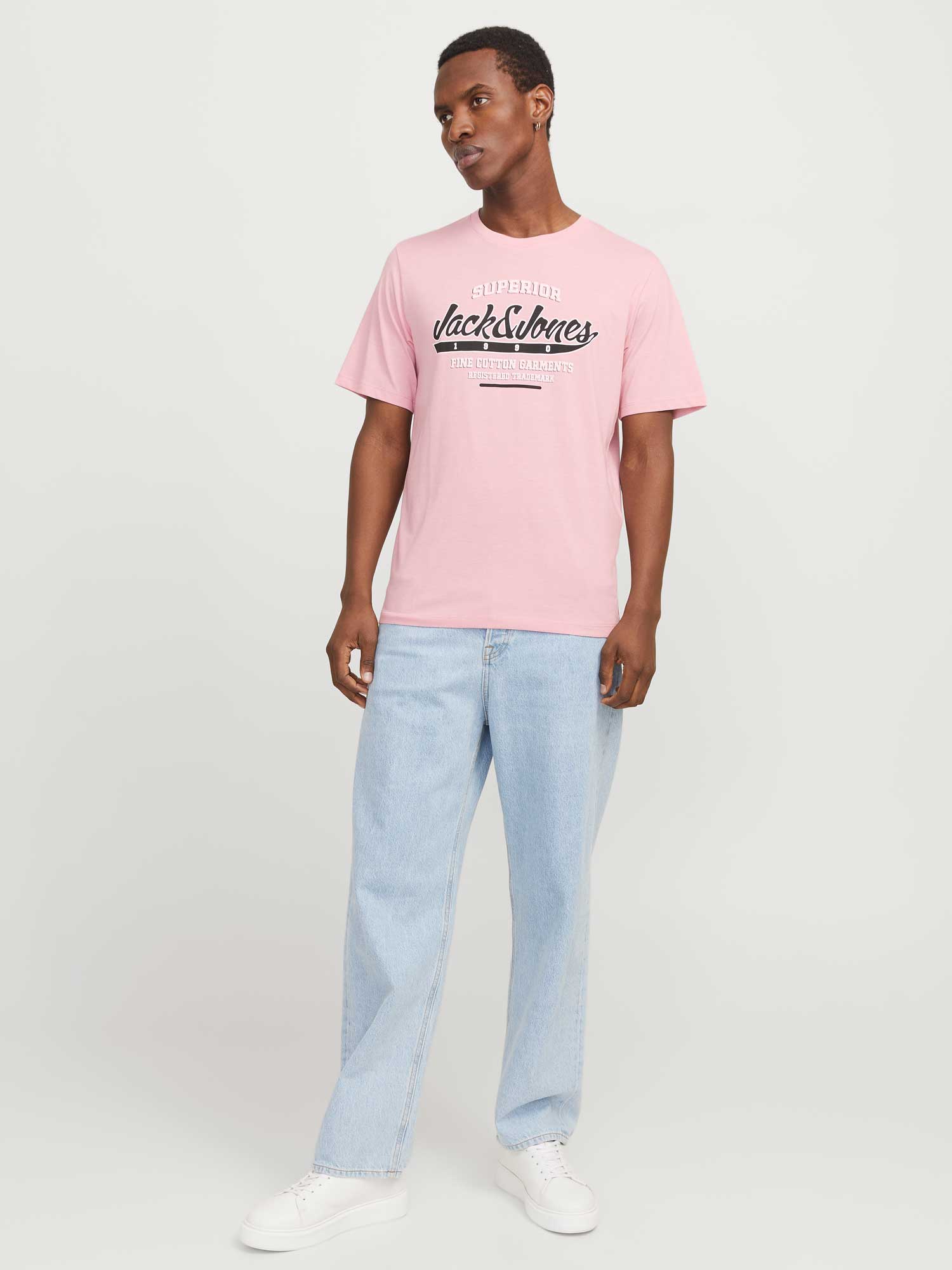 JACK & JONES Тениска JJELOGO TEE SS O-NECK 2 COL SS25 SN