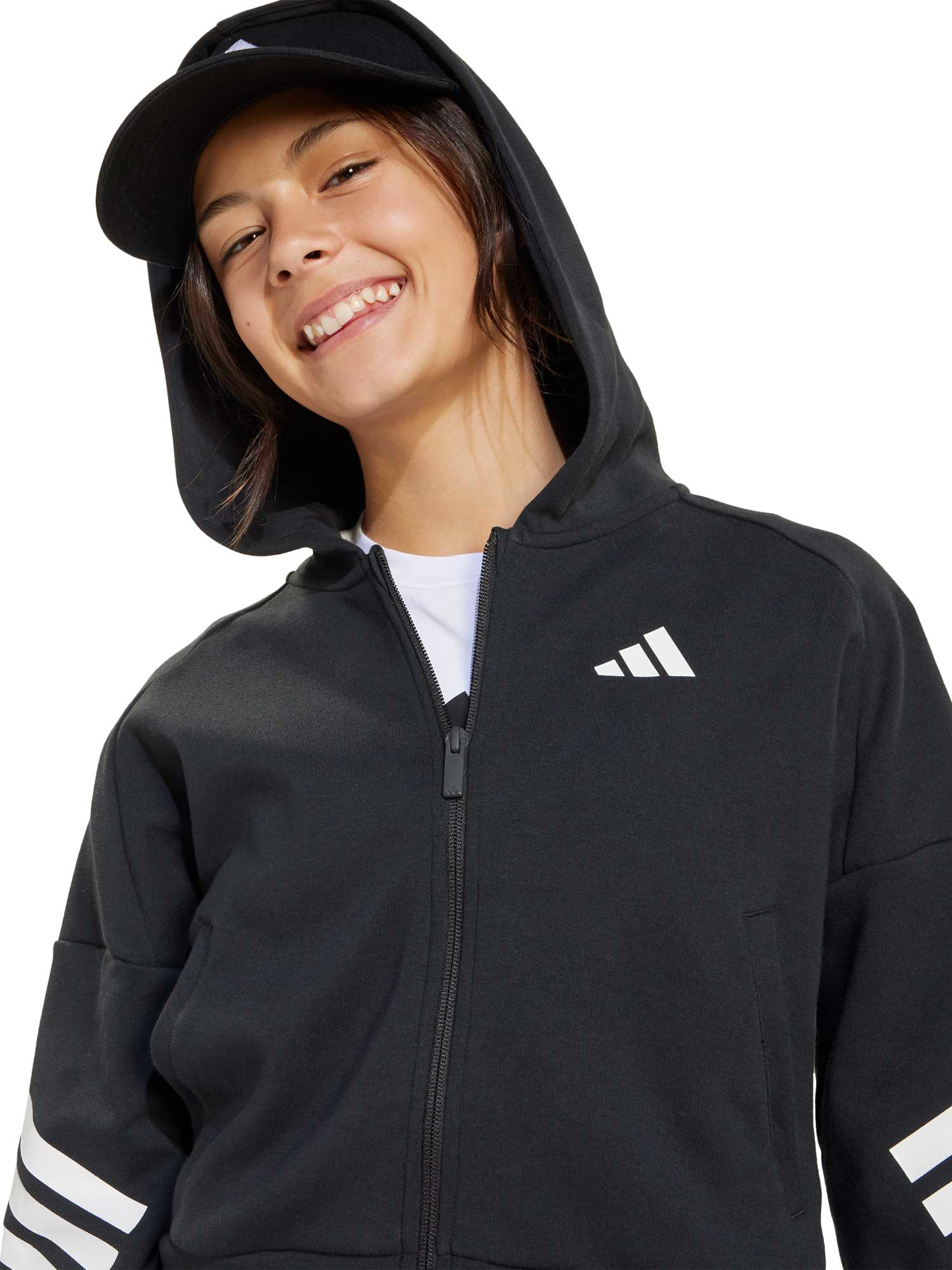 ADIDAS SPORTSWEAR Суитшърт Future Icons 3-Stripes Full-Zip Hooded