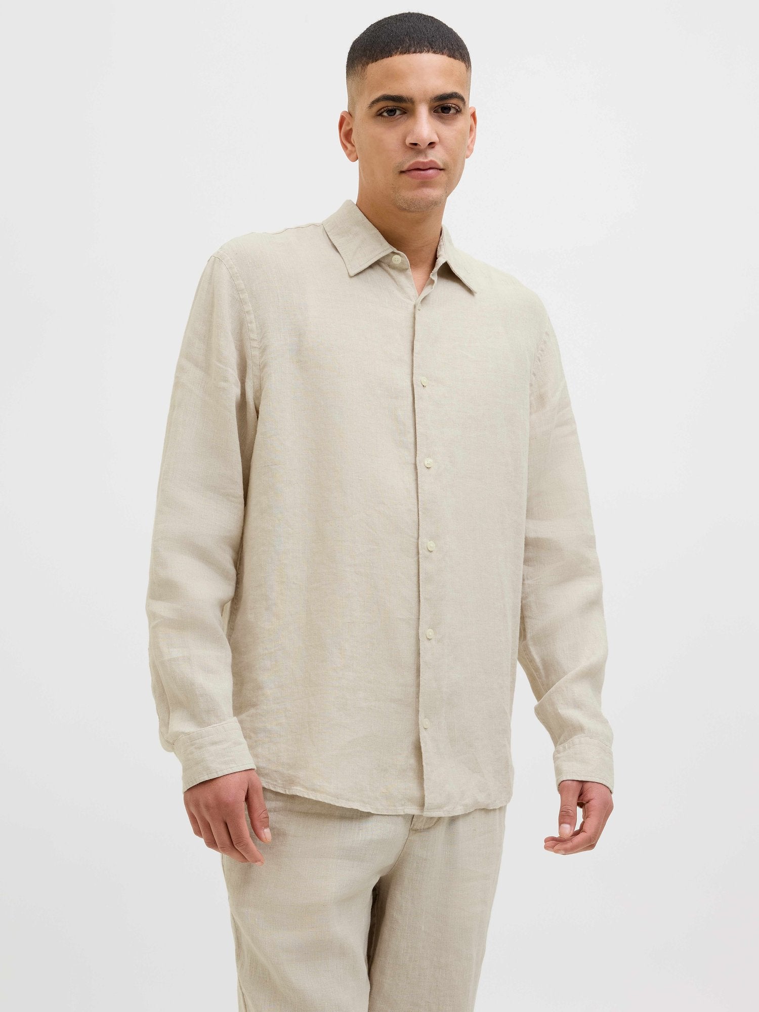 JACK & JONES Риза JPRCCLAWRENCE LINEN L/S SHIRT SN