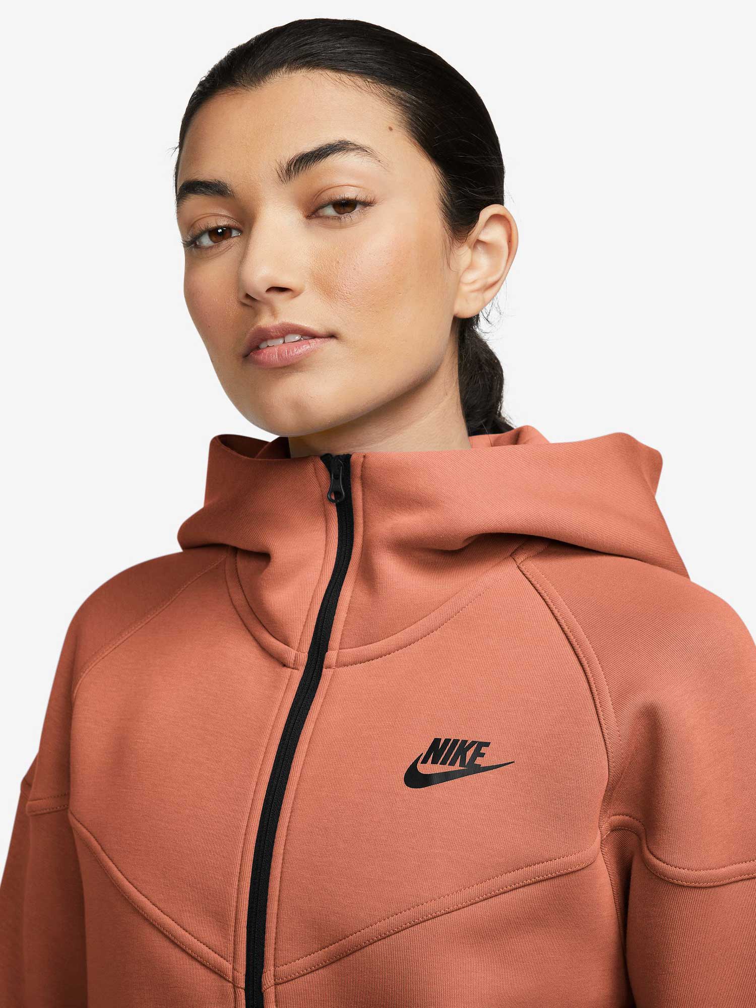 NIKE Суитшърт W NSW TCH FLC WR FZ HDY