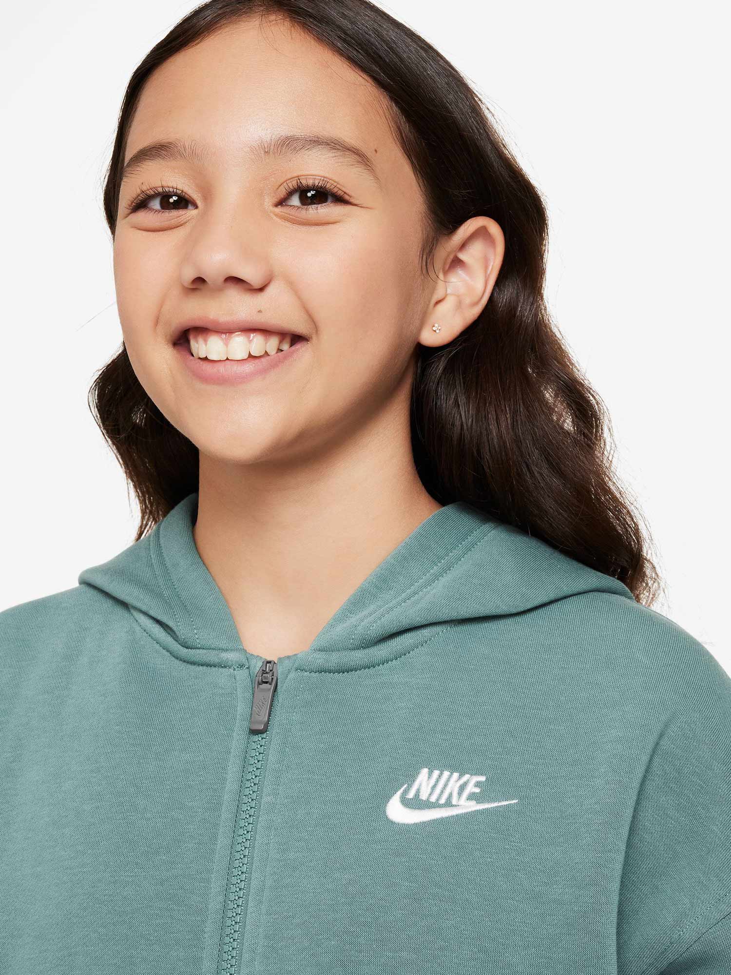 NIKE Суитшърт G NSW CLUB FLC OVRSZD FZ LBR