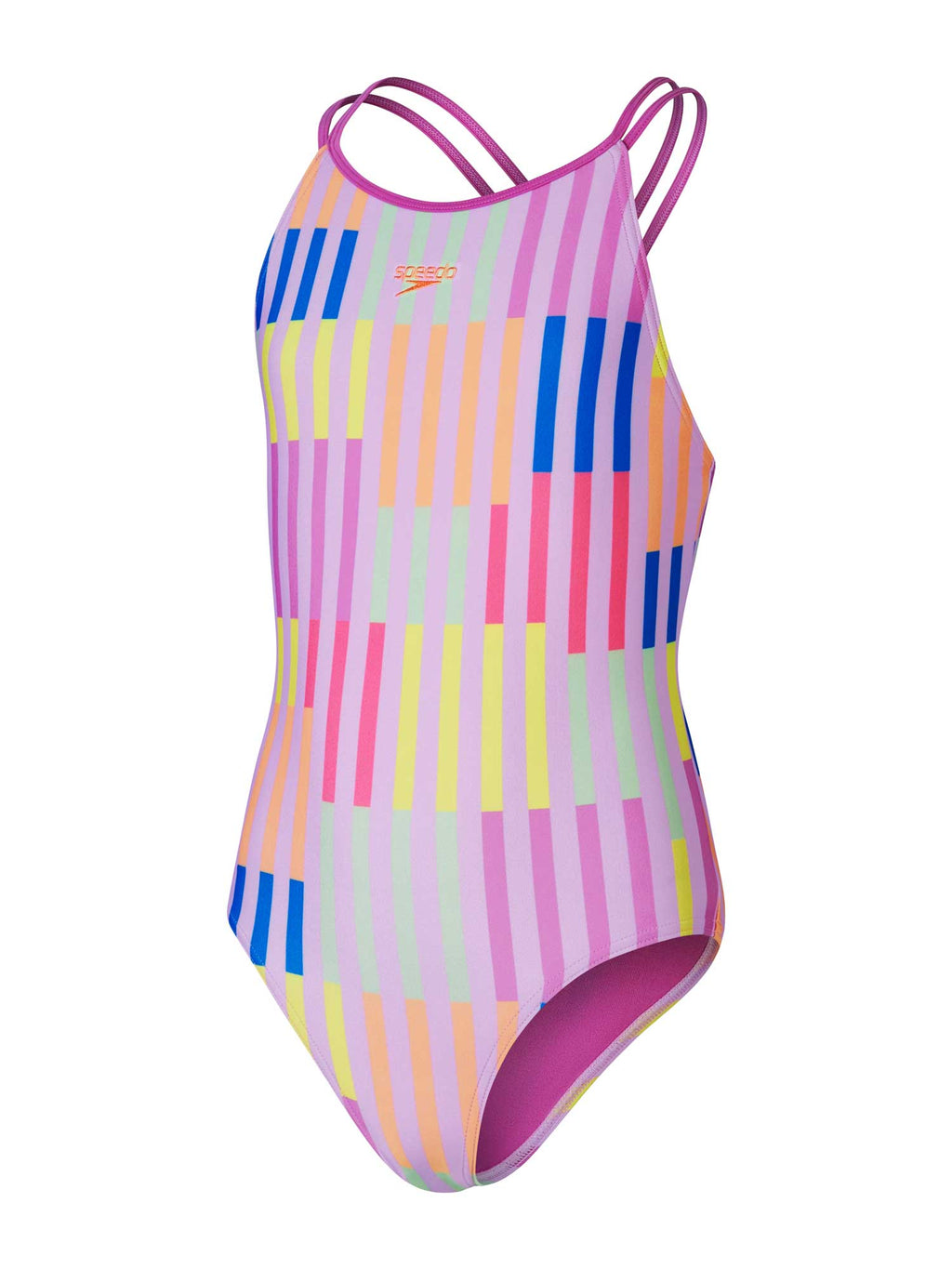 SPEEDO Цял бански GIRLS PRINTED TWINSTRAP
