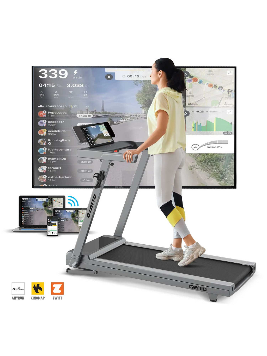 LOTTO FITNESS Smart Бягаща пътека GENIO 16 км / 1.75 HP