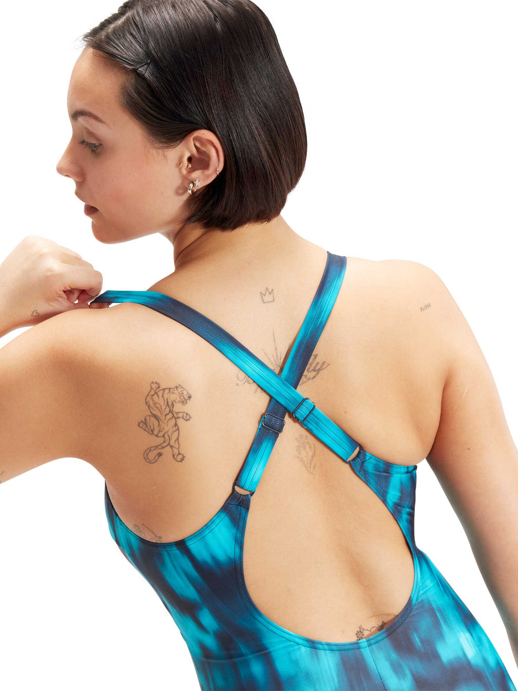 SPEEDO Цял бански WOMENS LOGO DEEP U-BACK