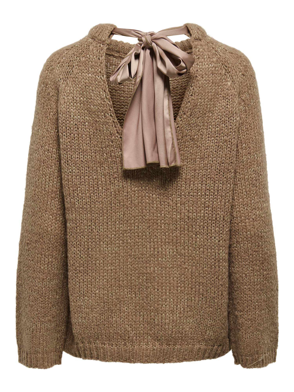 ONLY Пуловер ONLSHINE LS GLITTER O-NECK BOW KNT