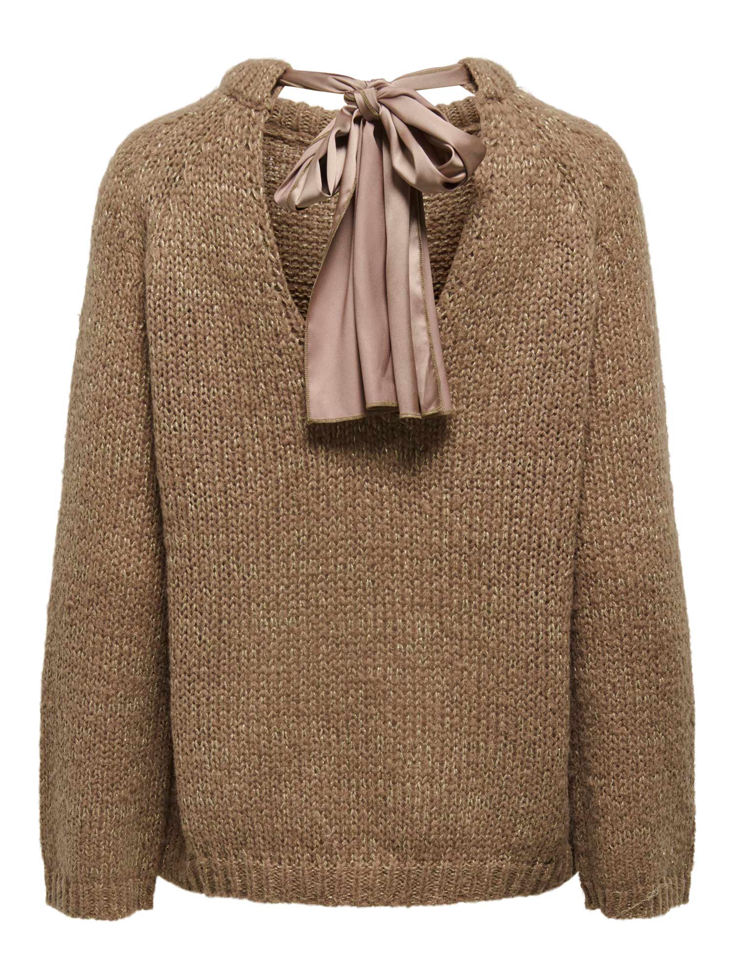 ONLY Пуловер ONLSHINE LS GLITTER O-NECK BOW KNT