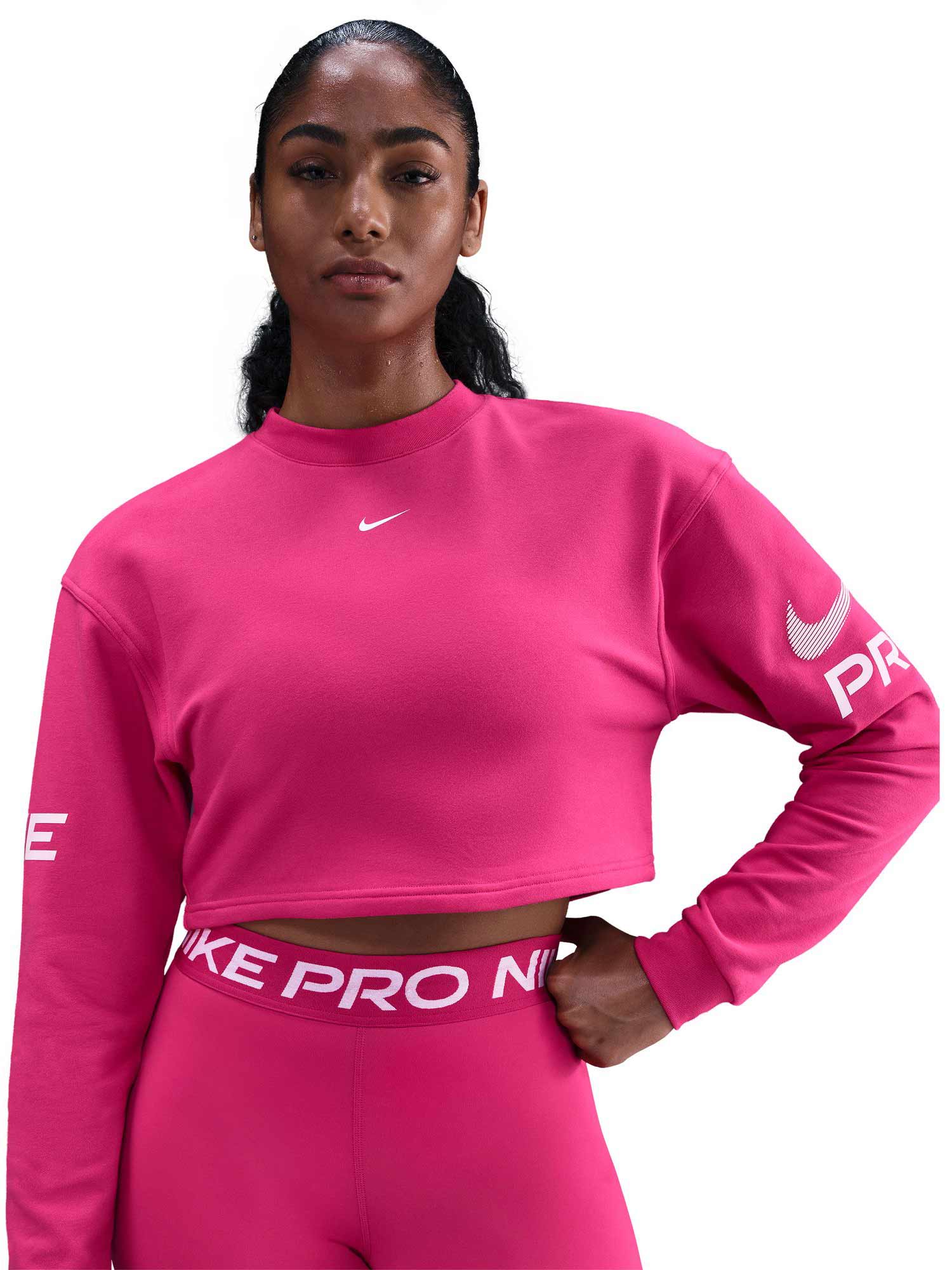 NIKE Блуза W NP DF FLC CREW TT GRX