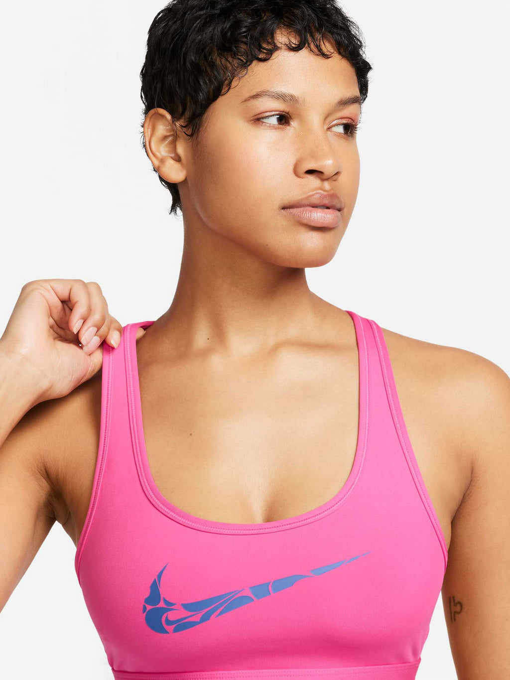 NIKE Спортен сутиен W NK SWSH LS HBR BRA