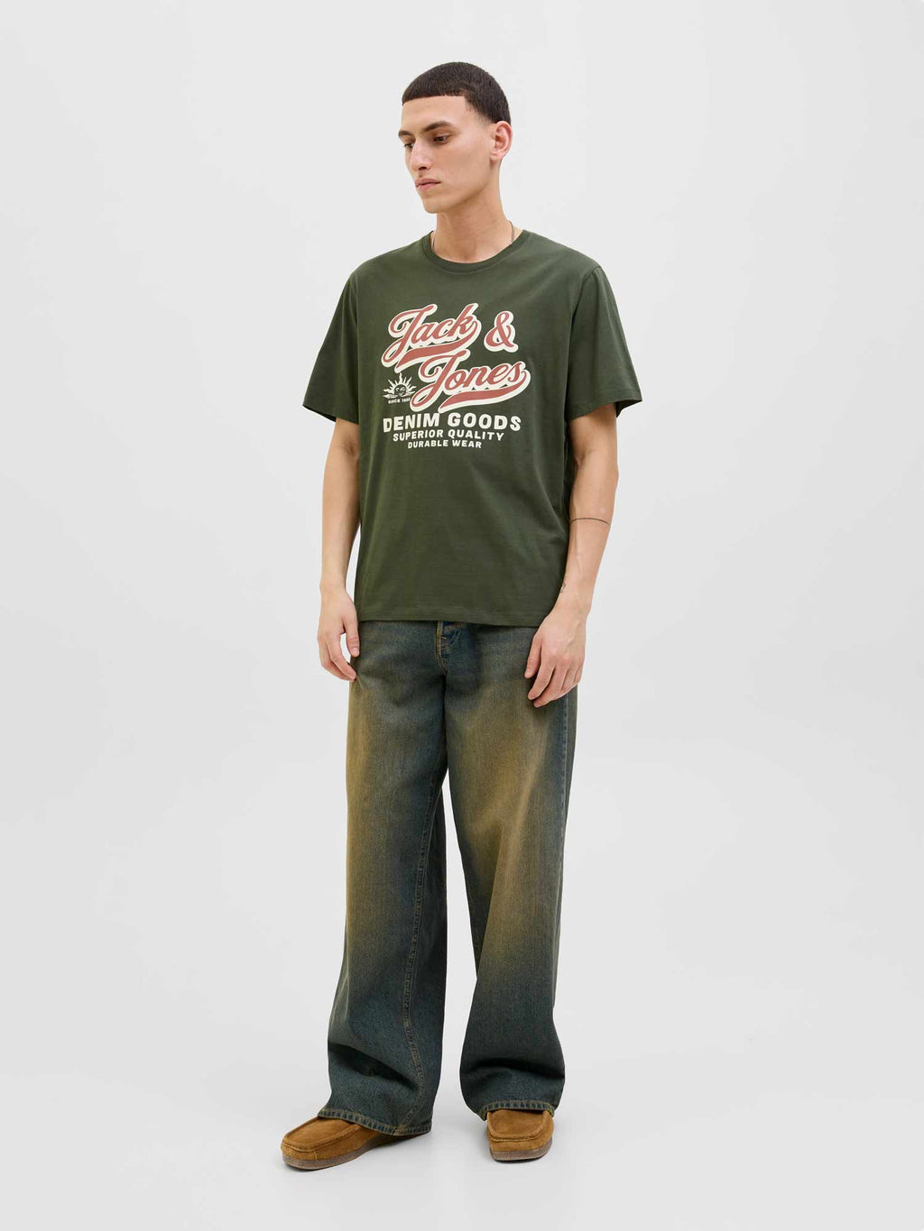 JACK & JONES Тениска JJELOGO TEE SS O-NECK 2 COL AW25 SN