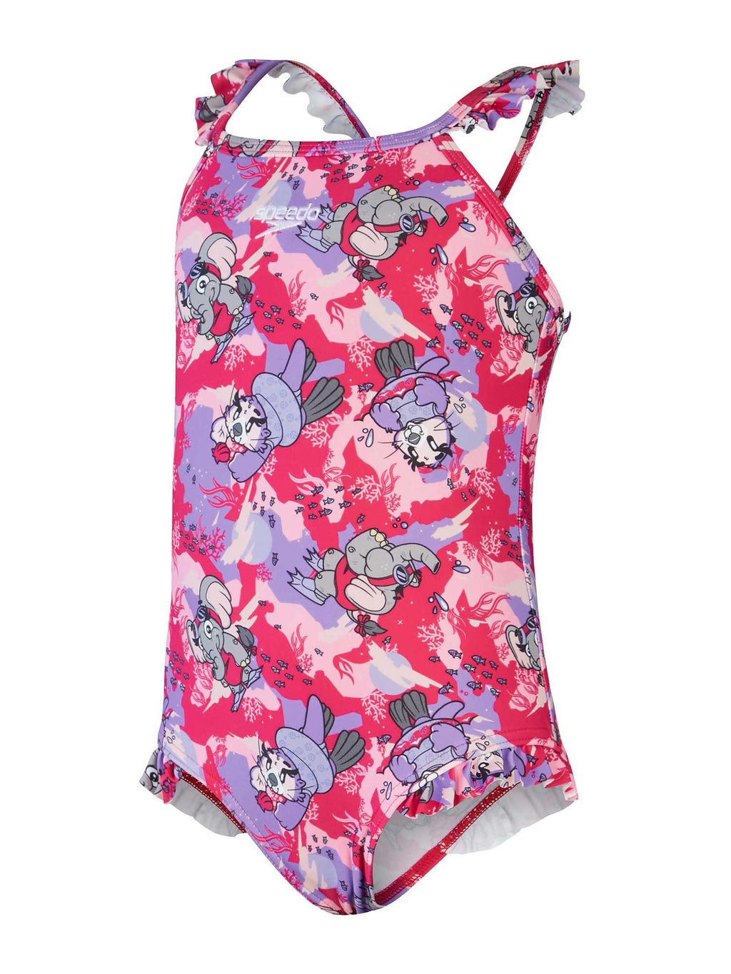 SPEEDO Цял бански Girls Learn to Swim Printed Thinstrap