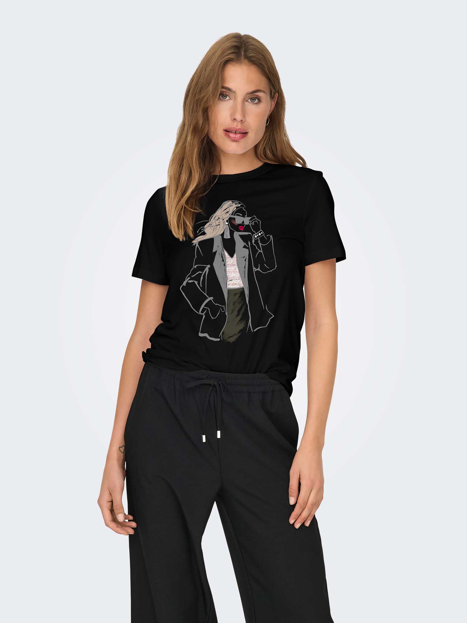 ONLY Тениска ONLEMMA LIFE REG S/S LADY TOP JRS