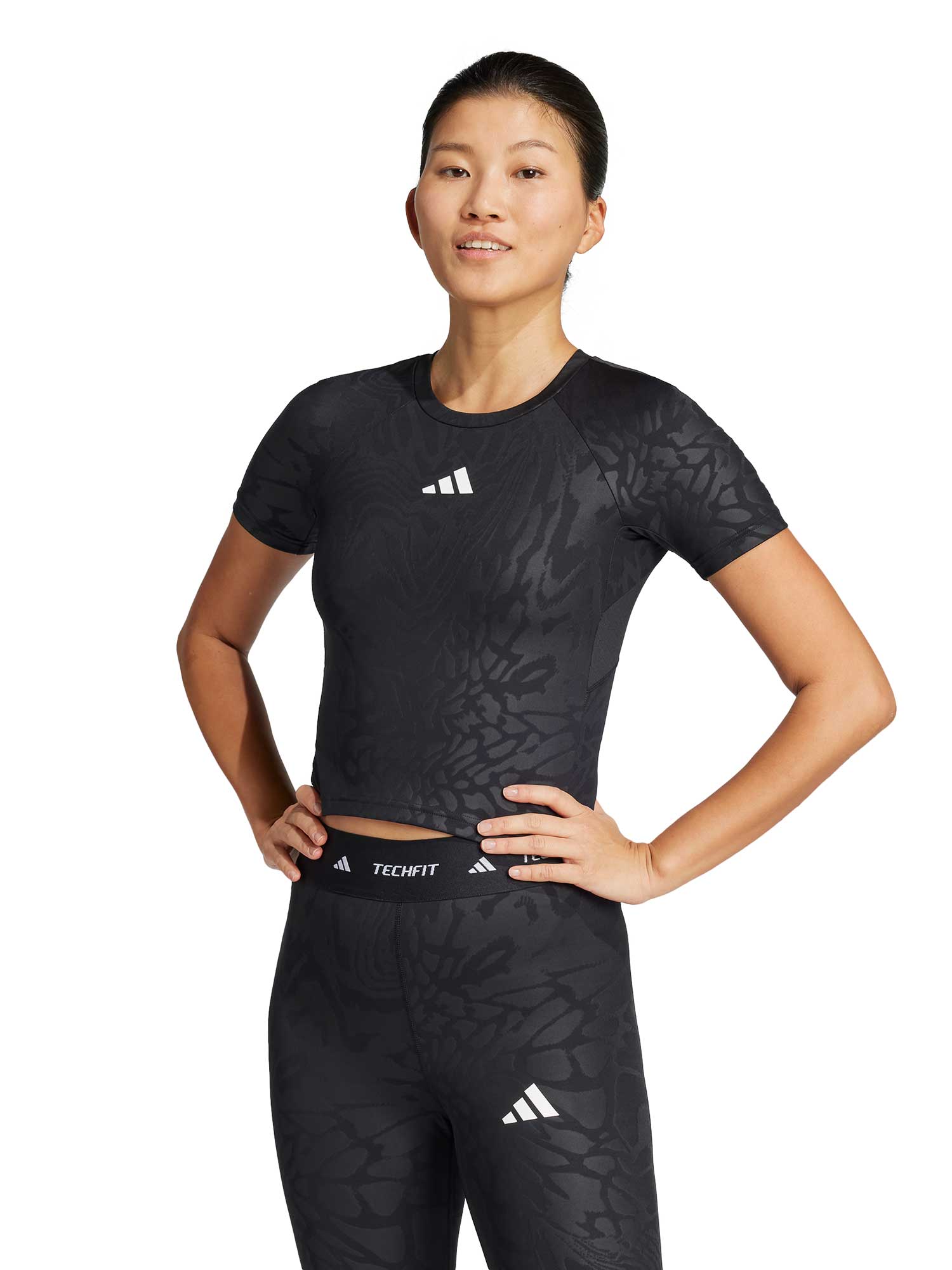 ADIDAS PERFORMANCE Тениска Techfit Printed T-Shirt