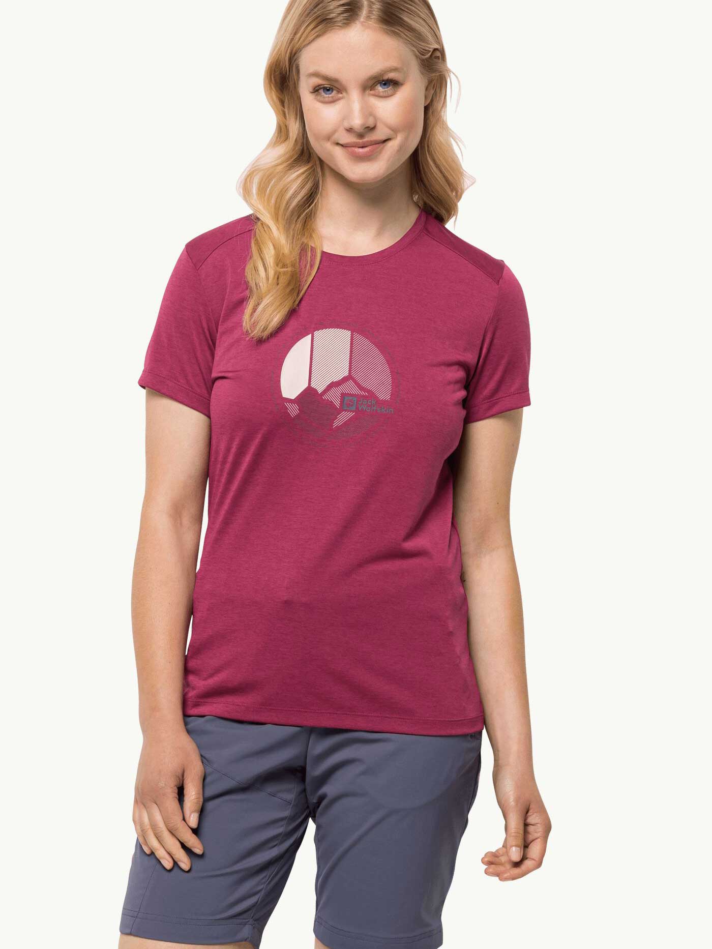 JACK WOLFSKIN Тениска CROSSTRAIL GRAPHIC T W