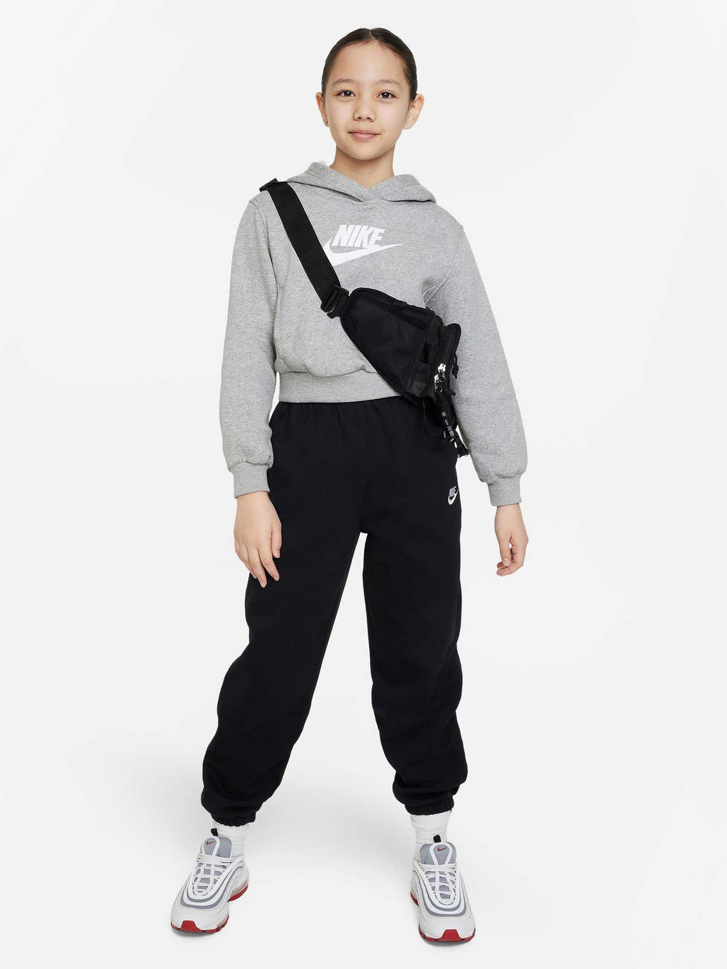 NIKE Суитшърт G NSW CLUB FLC CRP HDY HBR