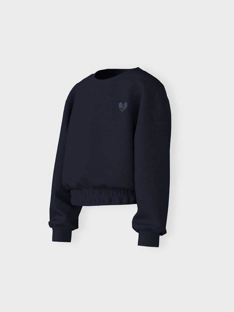 NAME IT Блуза NKFVILUNA LS SHORT BOXY SWEAT BRU O1