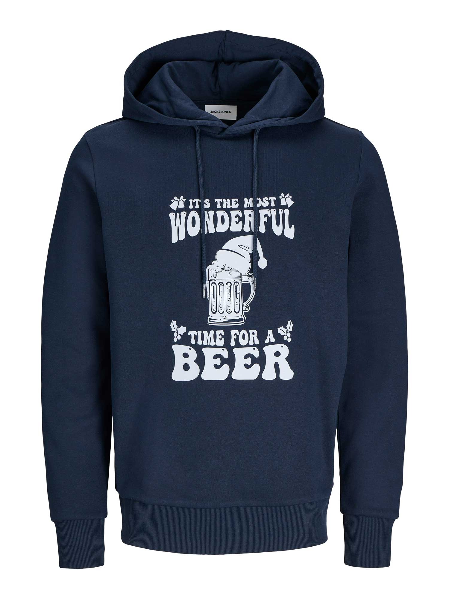 JACK & JONES Суитшърт JJXMAS ONE COLOR FUNNY SWEAT HOOD