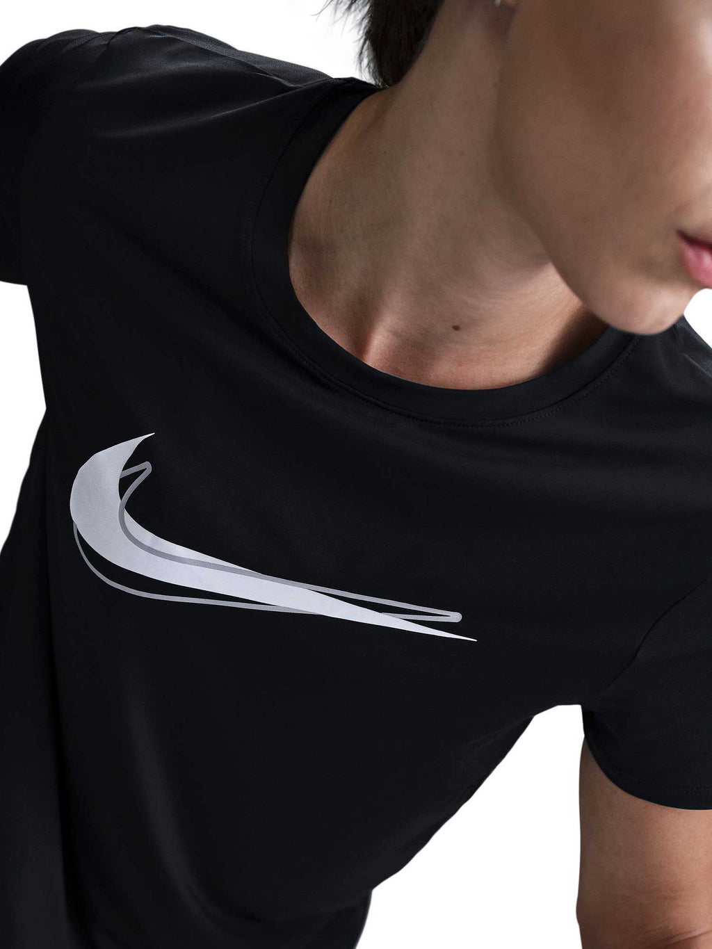 NIKE Тениска W NK ONE SWSH HBR DF SS TOP