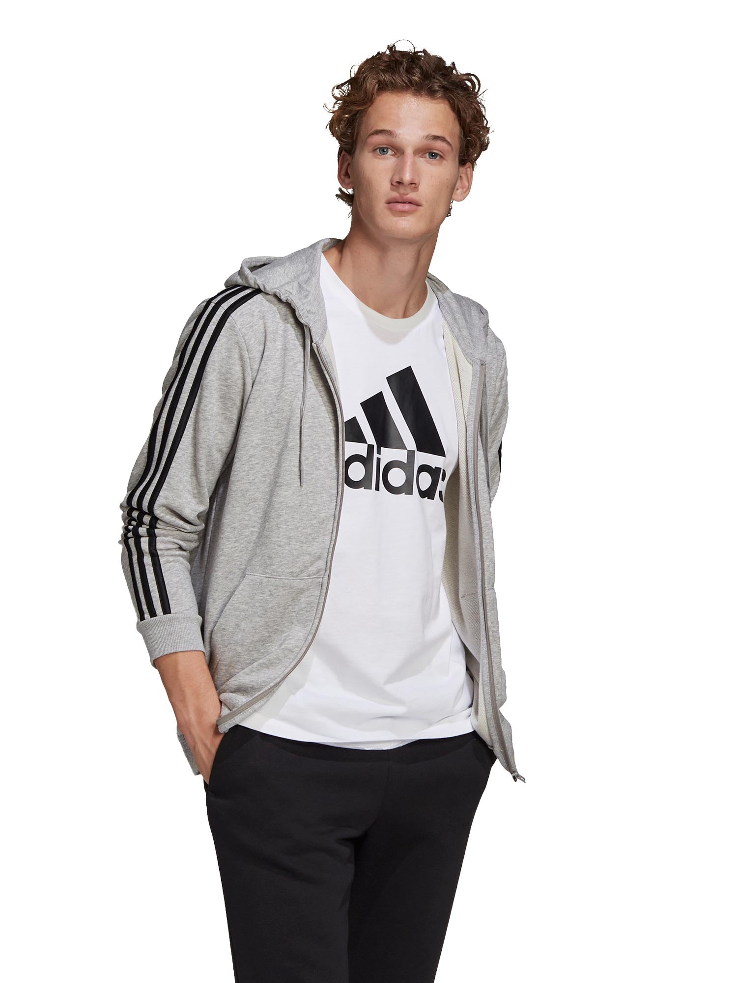 ADIDAS SPORTSWEAR Суитшърт Essentials French Terry 3-S Full-Zip