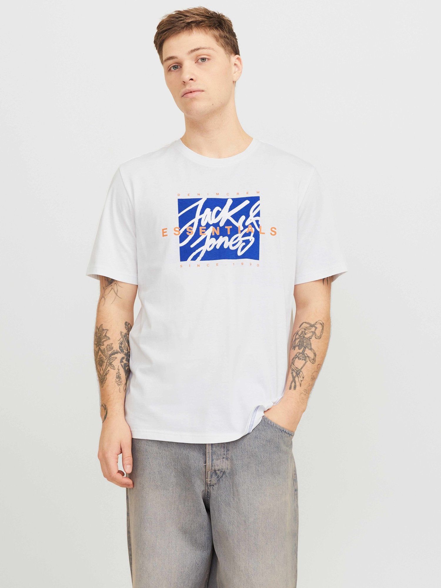 JACK & JONES Тениска JJCOLTON TEE SS CREW NECK LN