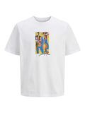 JACK & JONES Тениска JORMANCHESTER CUBISM FRONT TEE SS CN