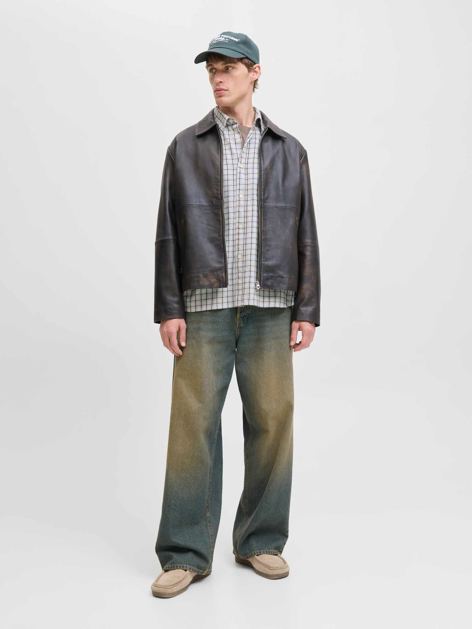 JACK & JONES Риза JORMEADOWS OVERSIZED CHECK SHIRT LS